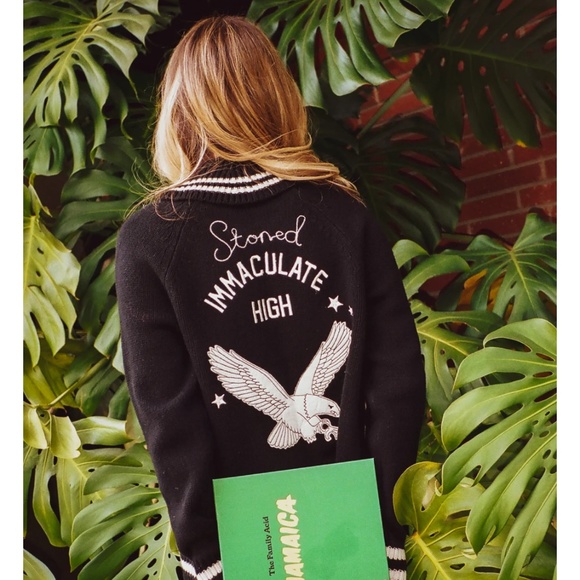 COPY - BNWT 1969 Stoned Immaculate High black Cardigan sweater w white accents … - Picture 3 of 16